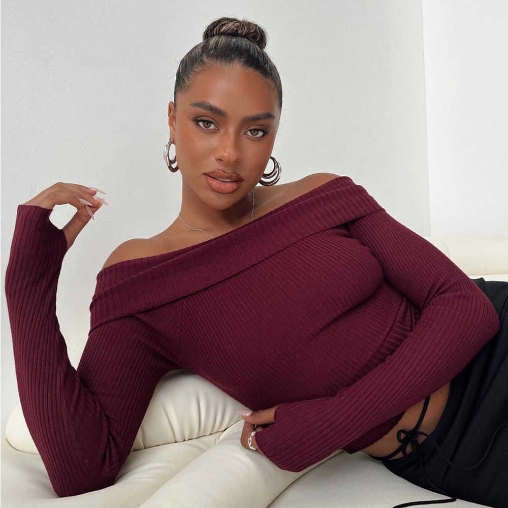 Princess Polly Morley Off the Shoulder Sweater
